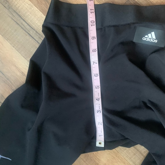 Adidas Floral Theme Leggings exposed elastic waistband Size-S NWOT - Picture 9 of 16